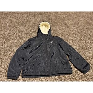 Men's Faux Fur Lined Reebok Jacket‎ Black Size XL